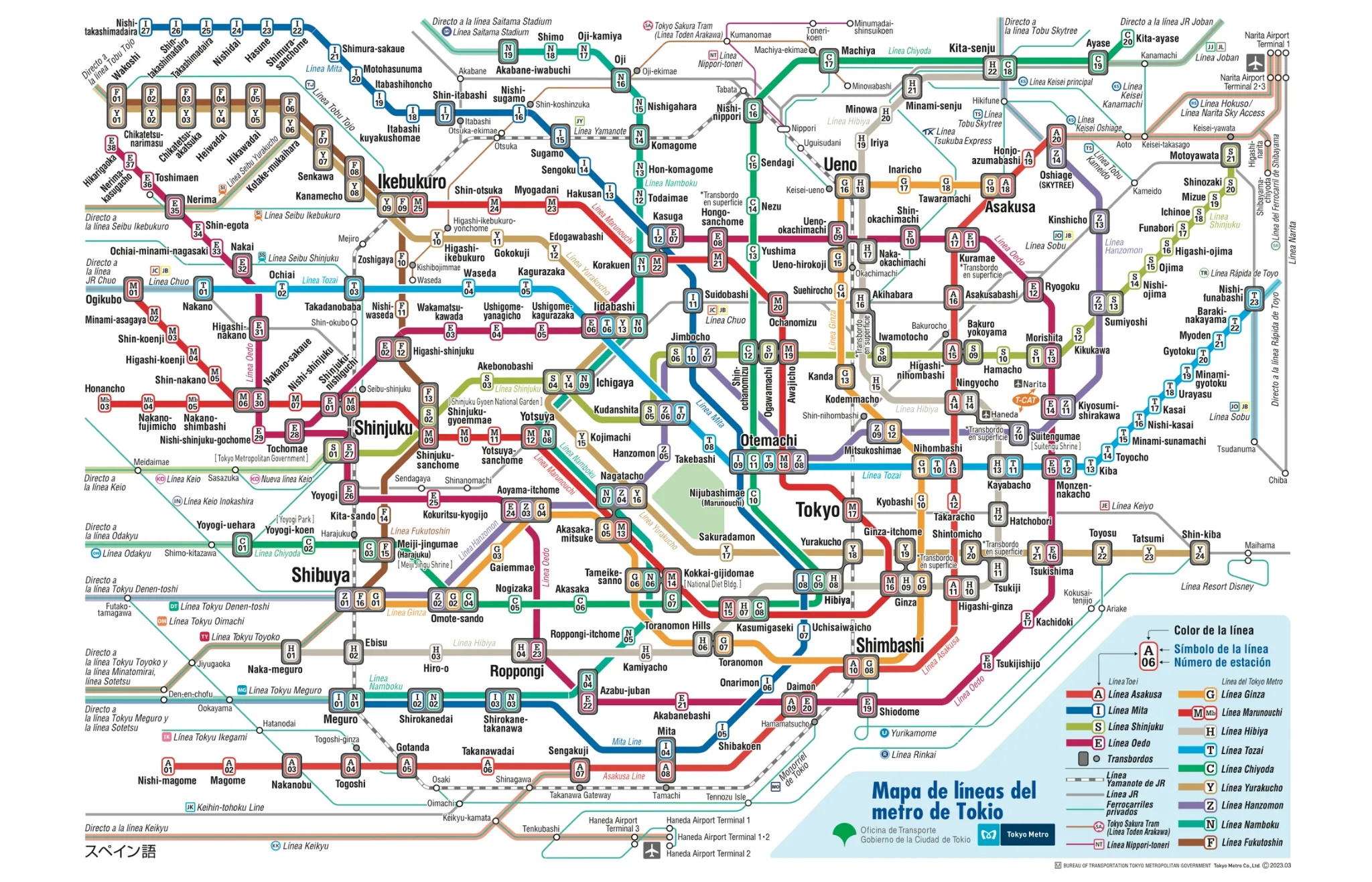 como moverse en tokio mapa metro tokio