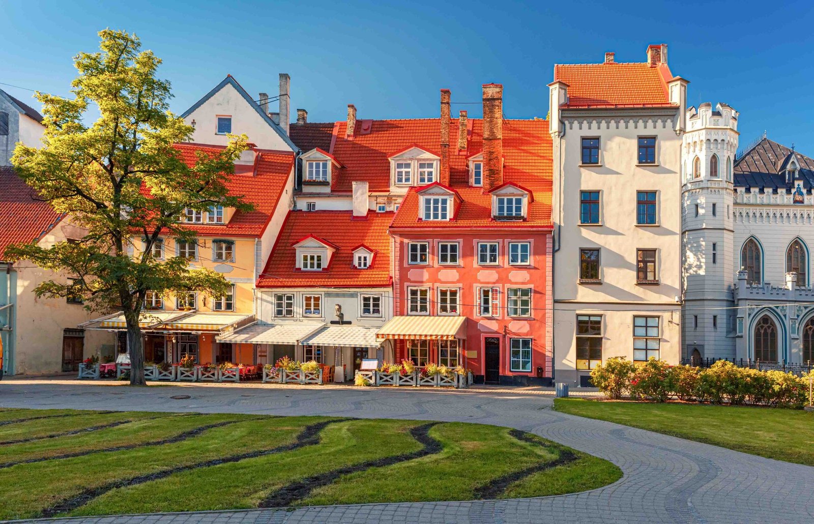 Casas de colores del casco antiguo de Riga