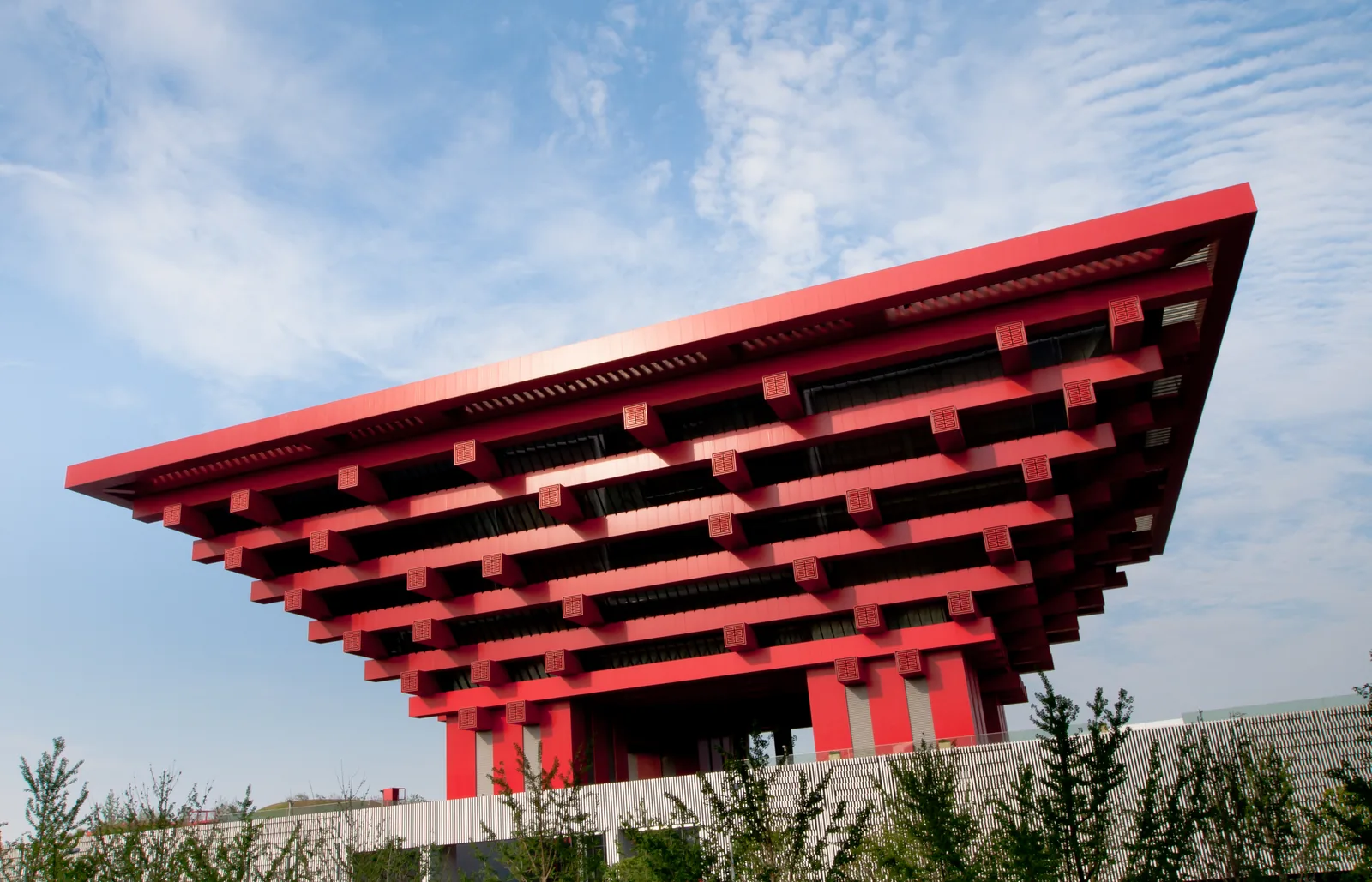 Edificio rojo del China Art Museum, el antiguo pabellón de China de la Expo