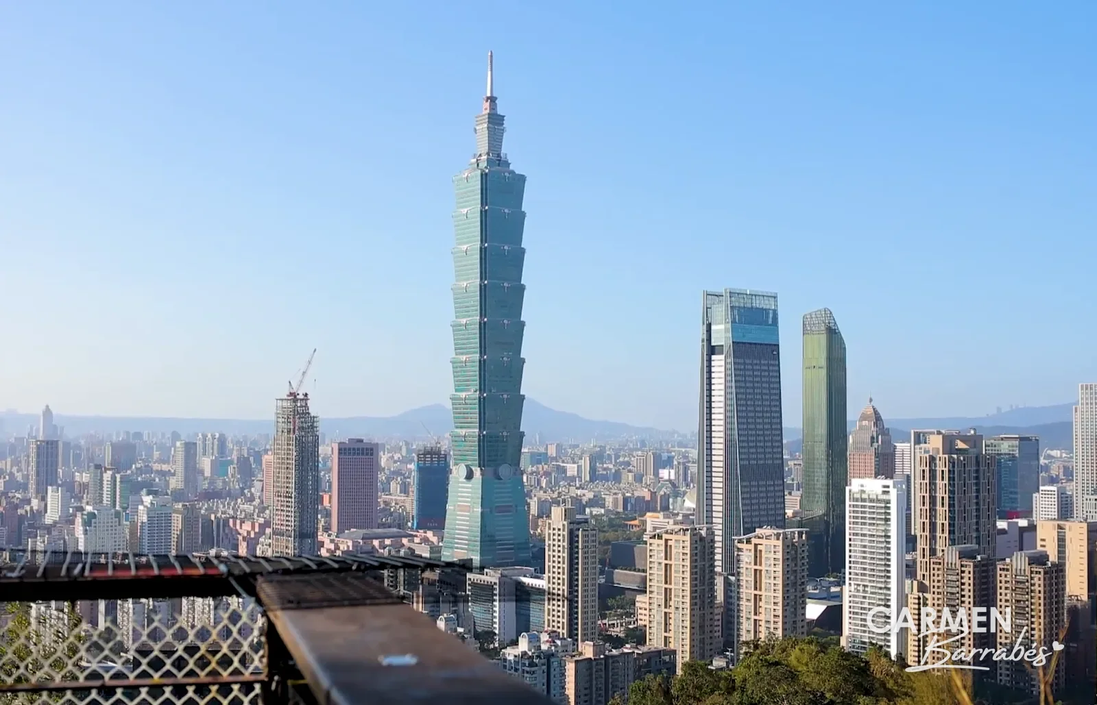 Taipéi y la Taipei 101 desde el mirador de Elephant Mountain