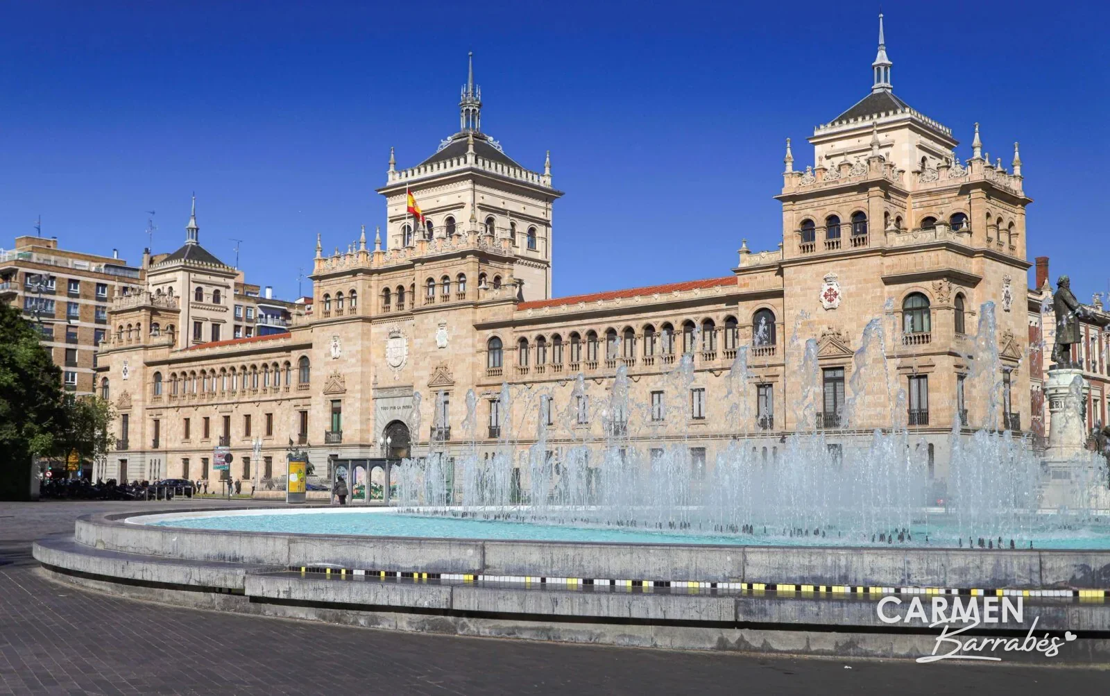 La Academia de Caballería de Valladolid y la fuente de la Plaza de Zorrilla
