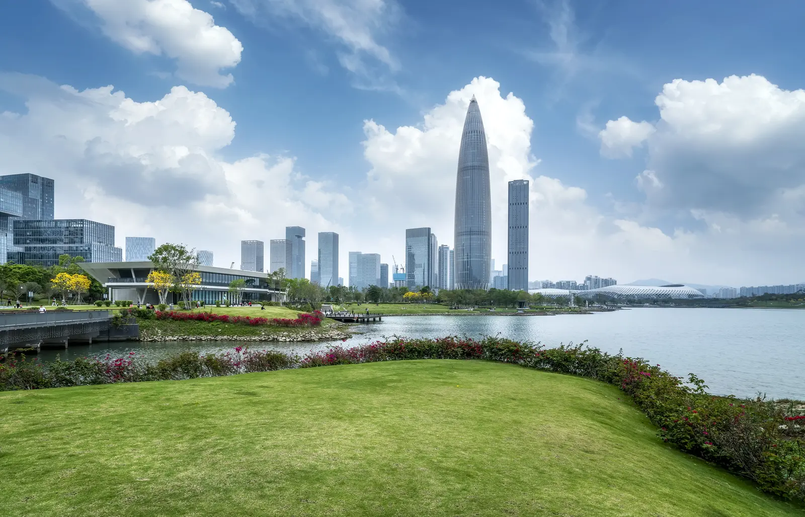 Lago del Talent Park, en Nanshan