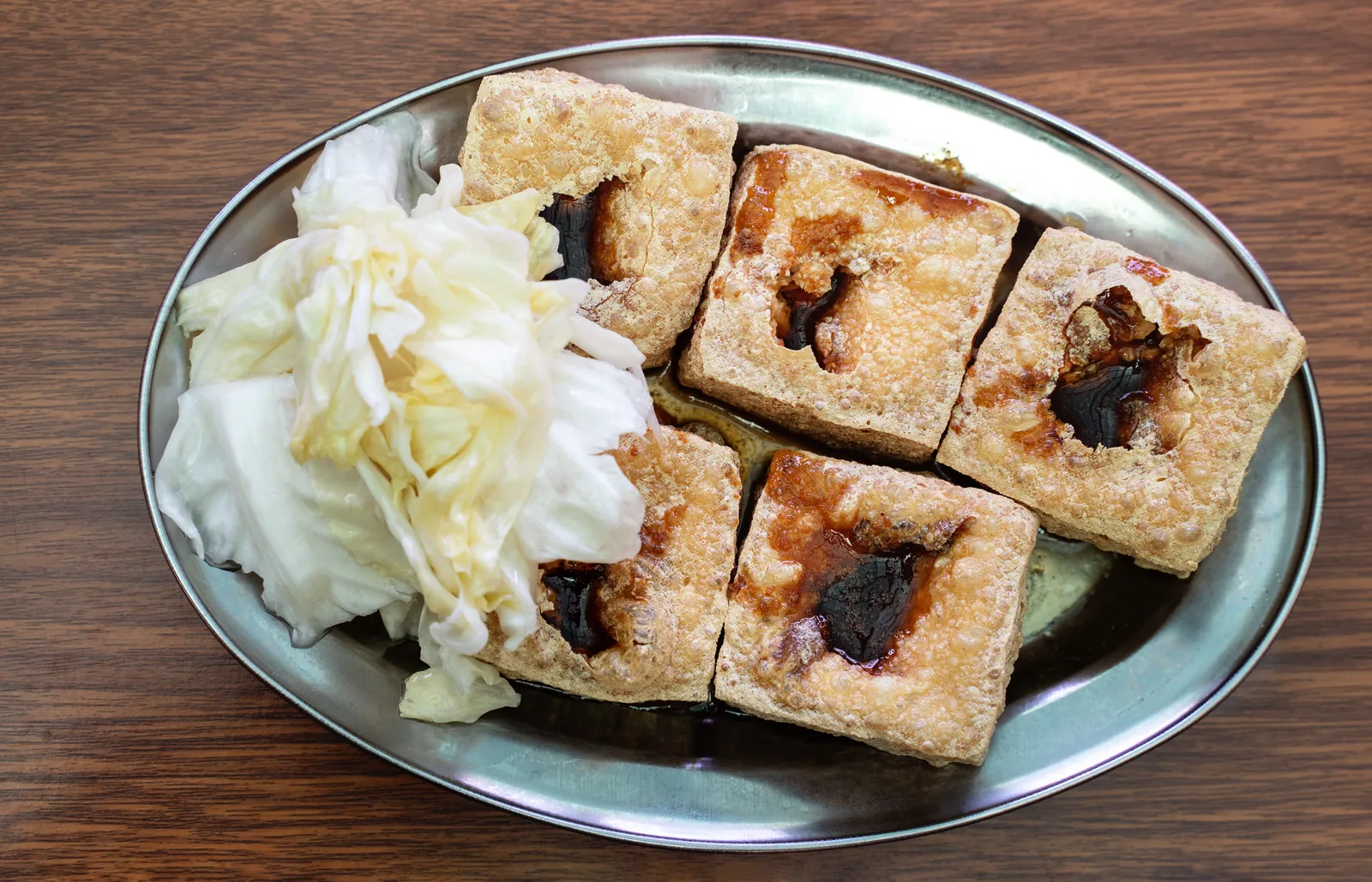 Tofu apestoso, tofu fermentado y frito